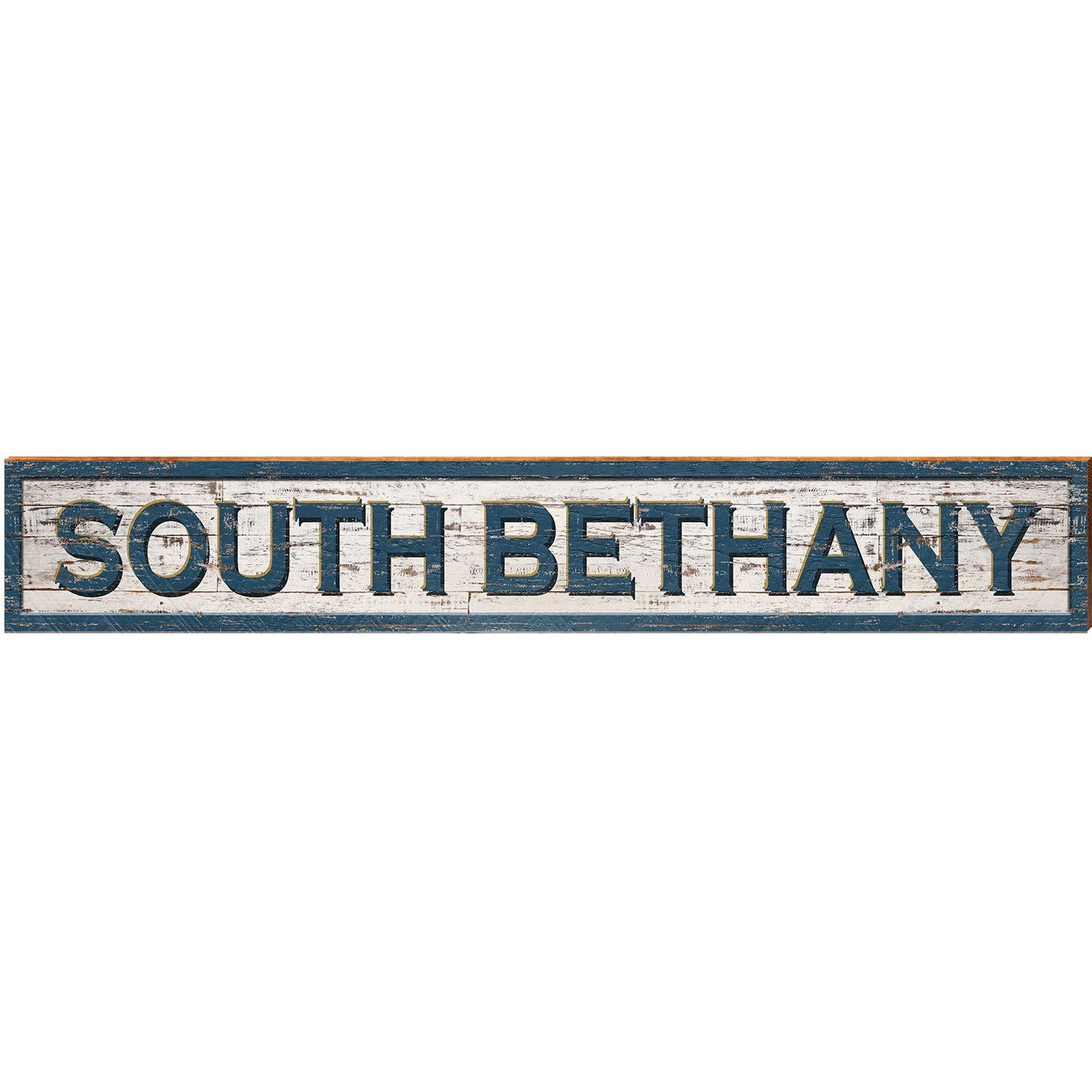 South Bethany Shabby Sign | Wall Art Print on Real Wood