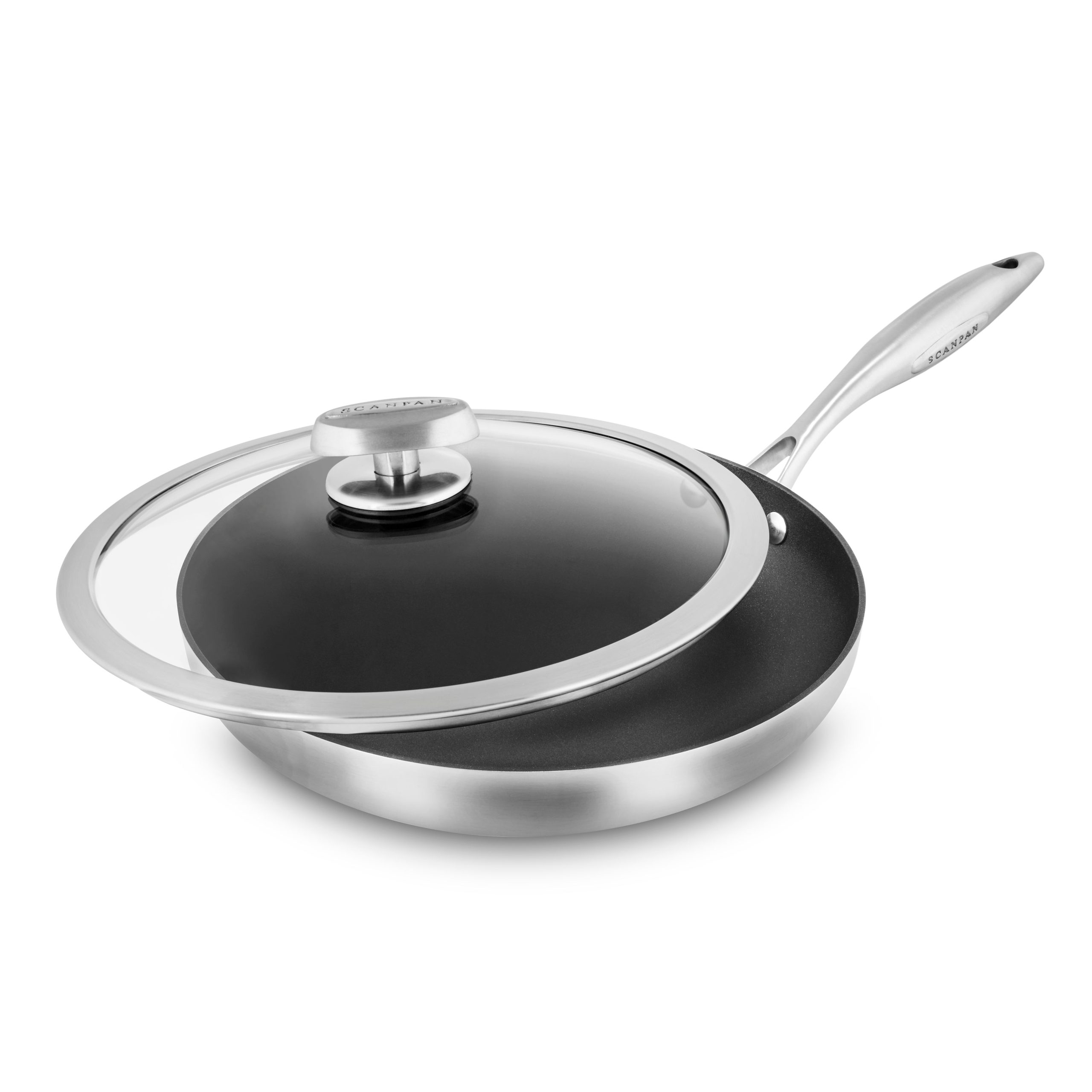 Scanpan CX+ 11″ Stainless Steel Nonstick Fry Pan with Lid