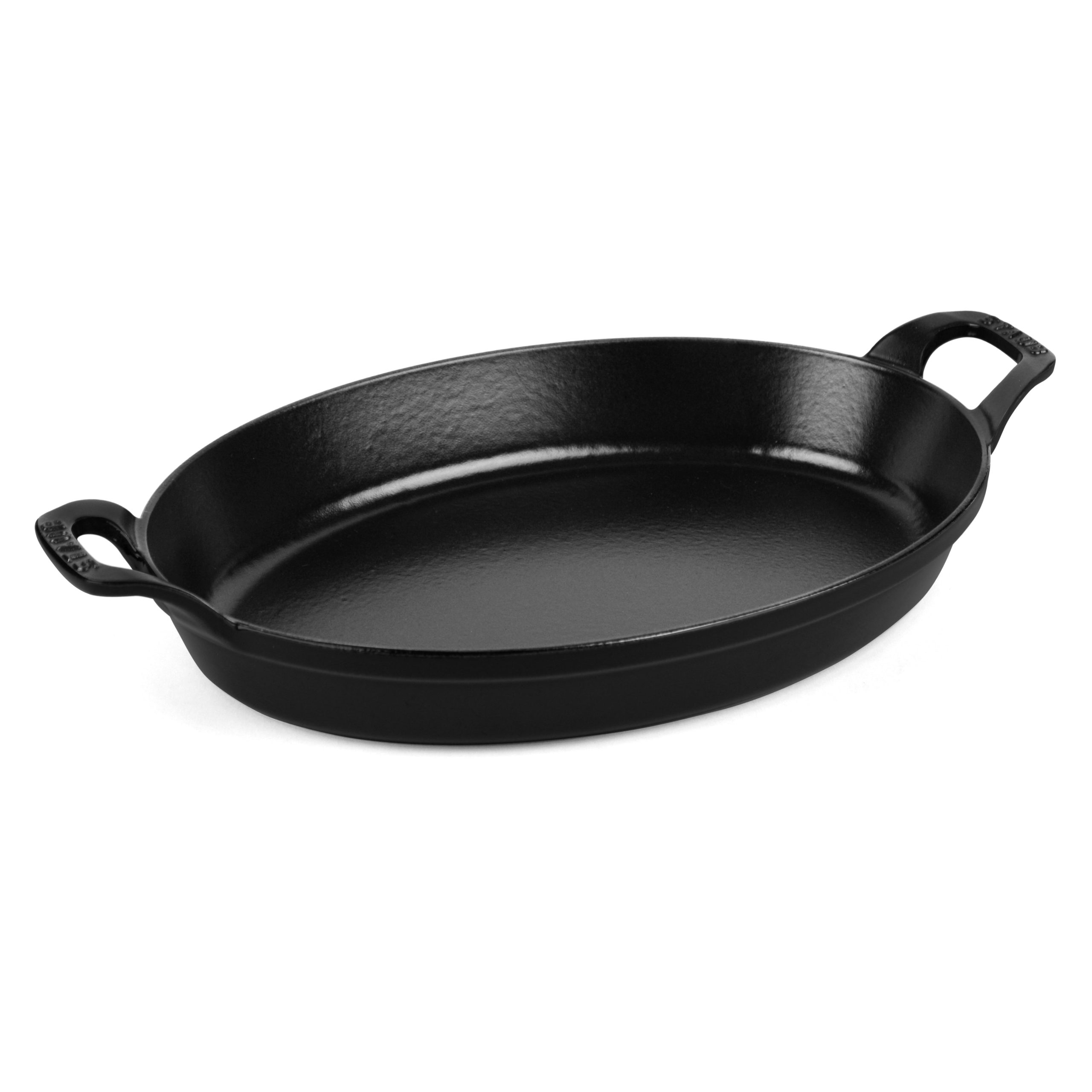 Staub Cast Iron 12.5″ x 9″ Matte Black Oval Au Gratin