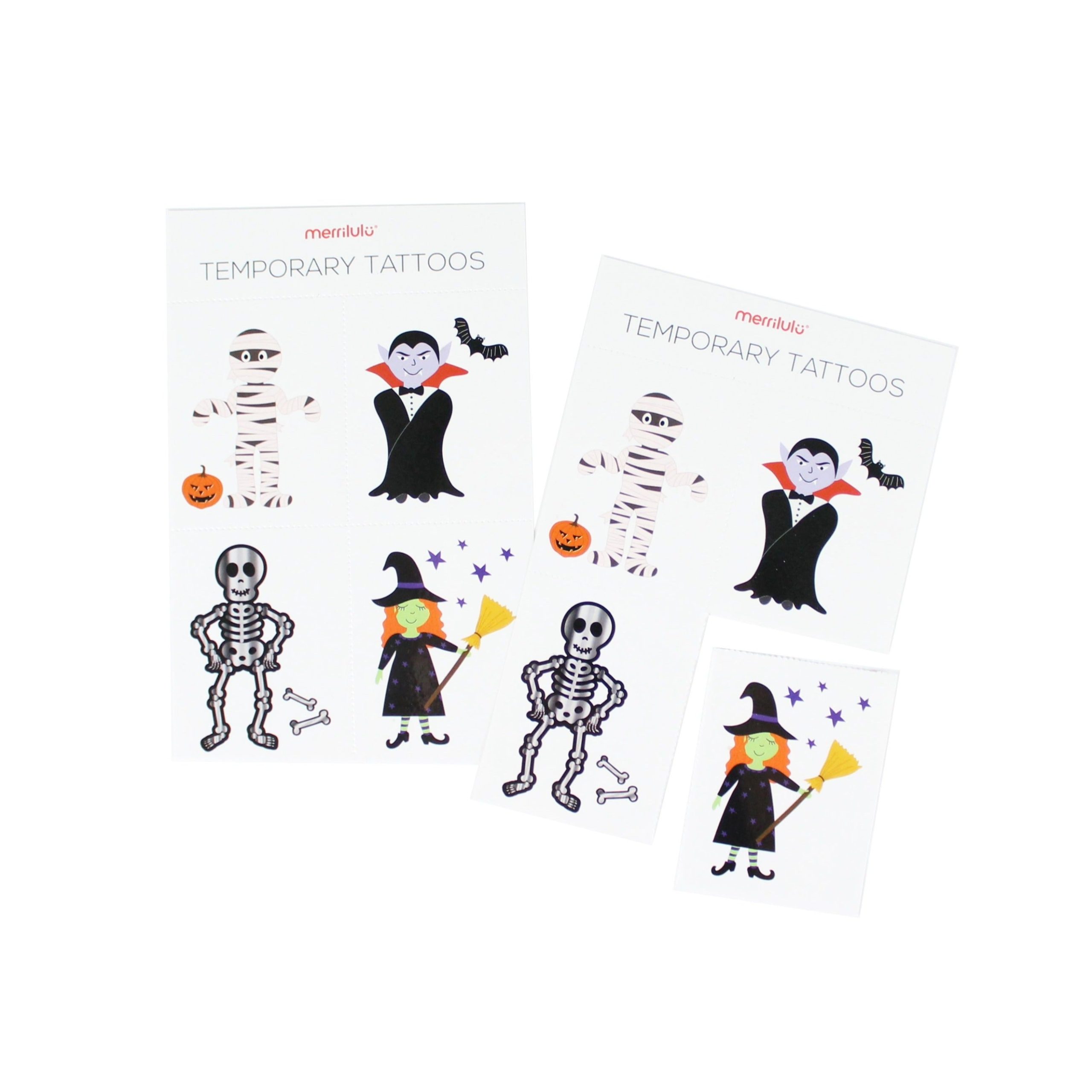 Trick Or Treat Temporary Tattoos, 2 Sheets