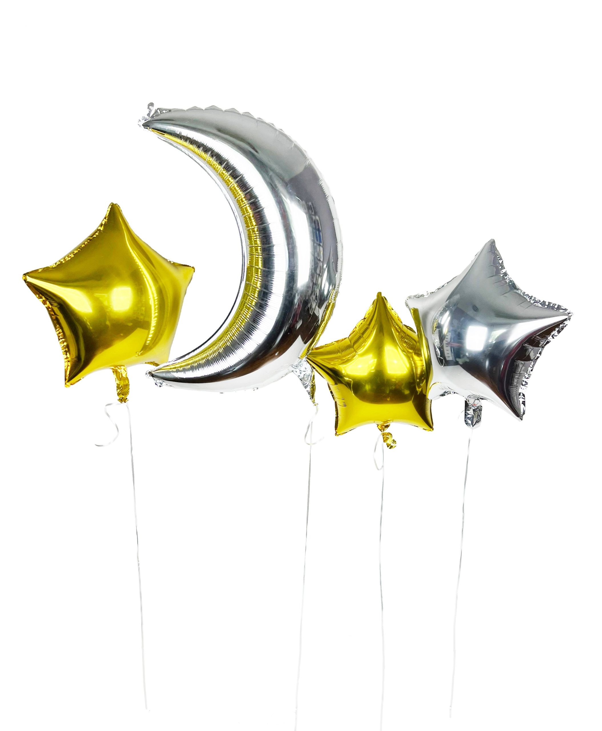 Trip To The Moon Foil Balloons, 4 Ct