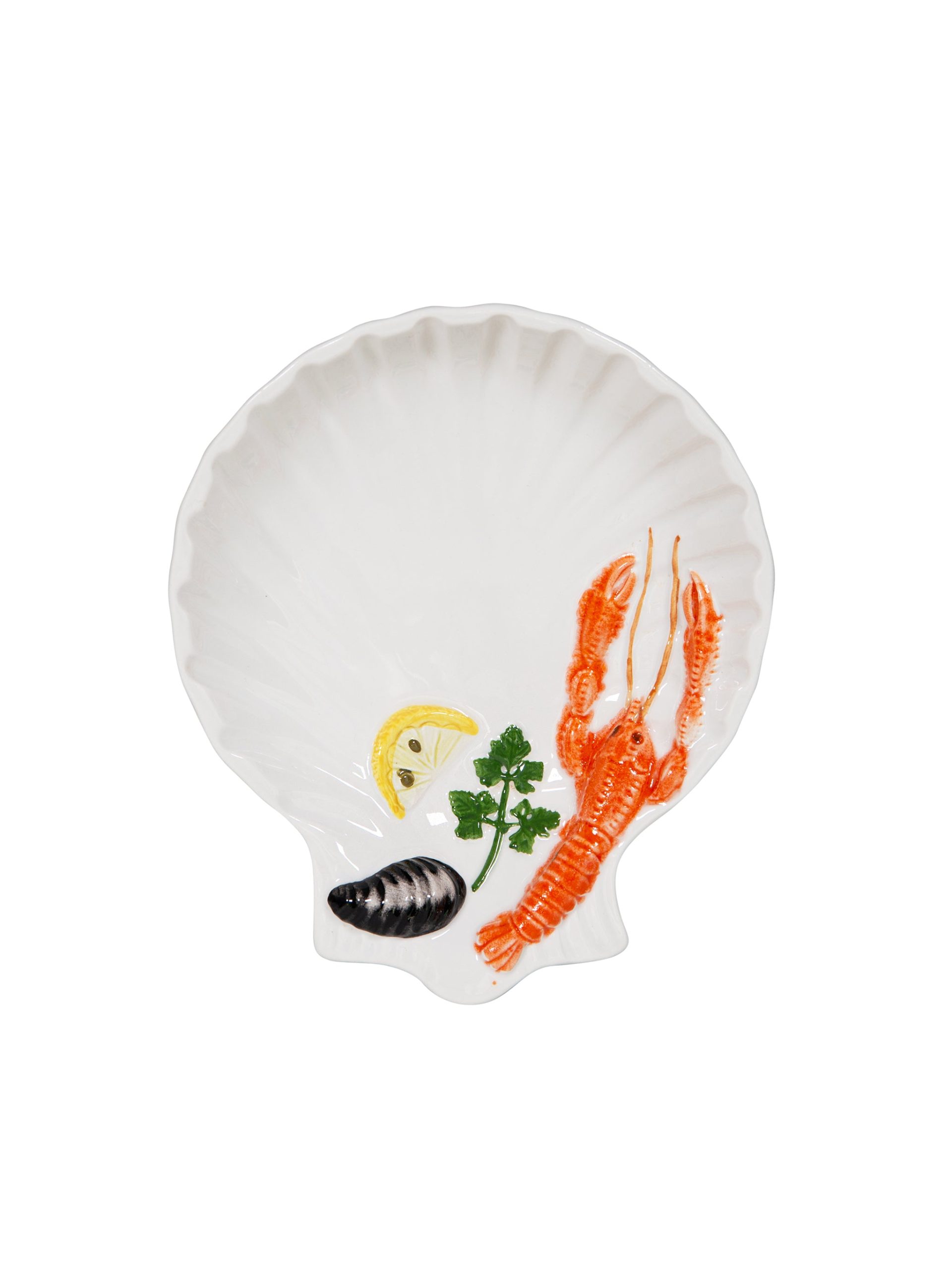 Vintage Ceramic Shell Shaped Seafood Dish