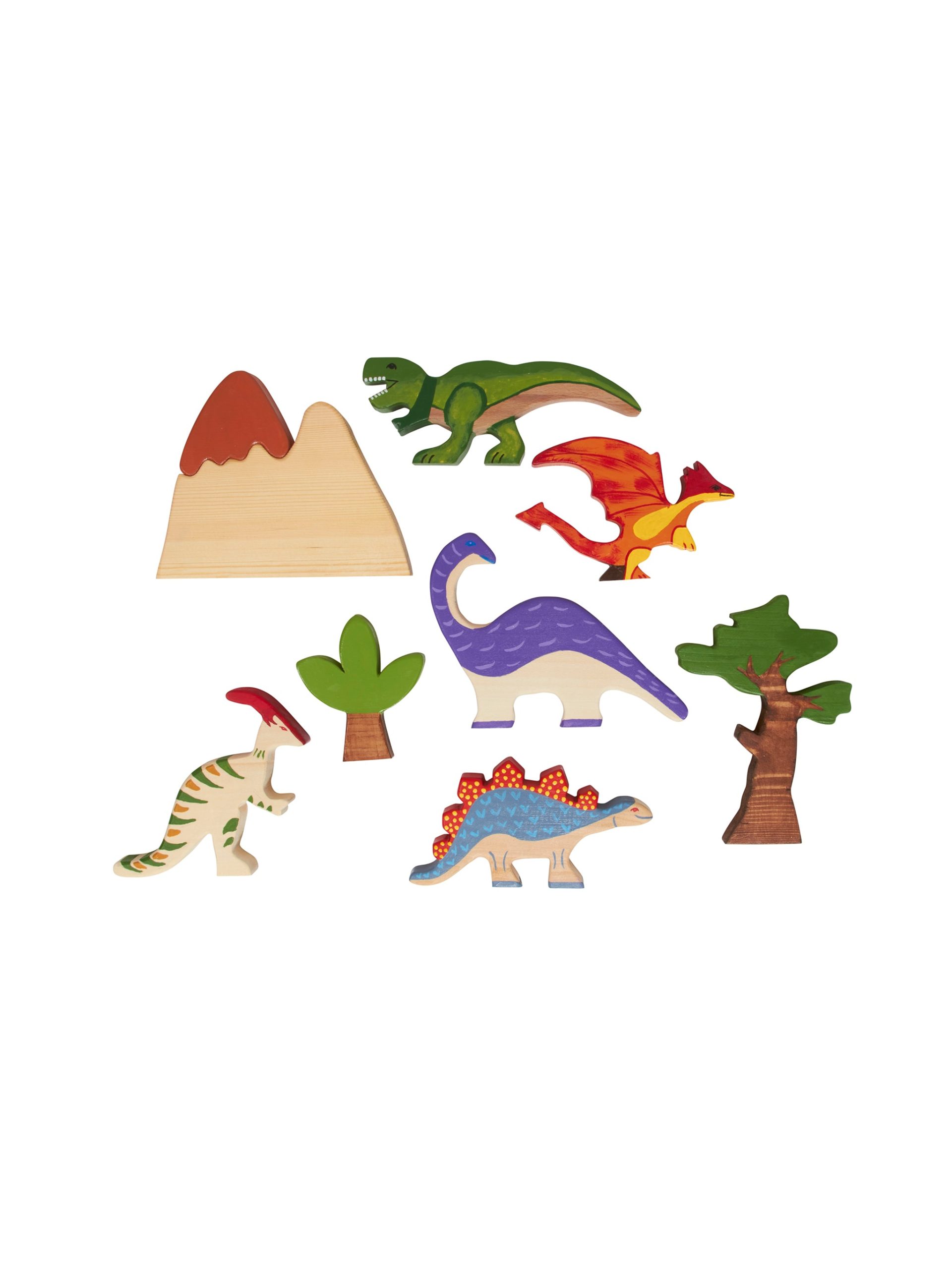 Wooden Dinosaur Set