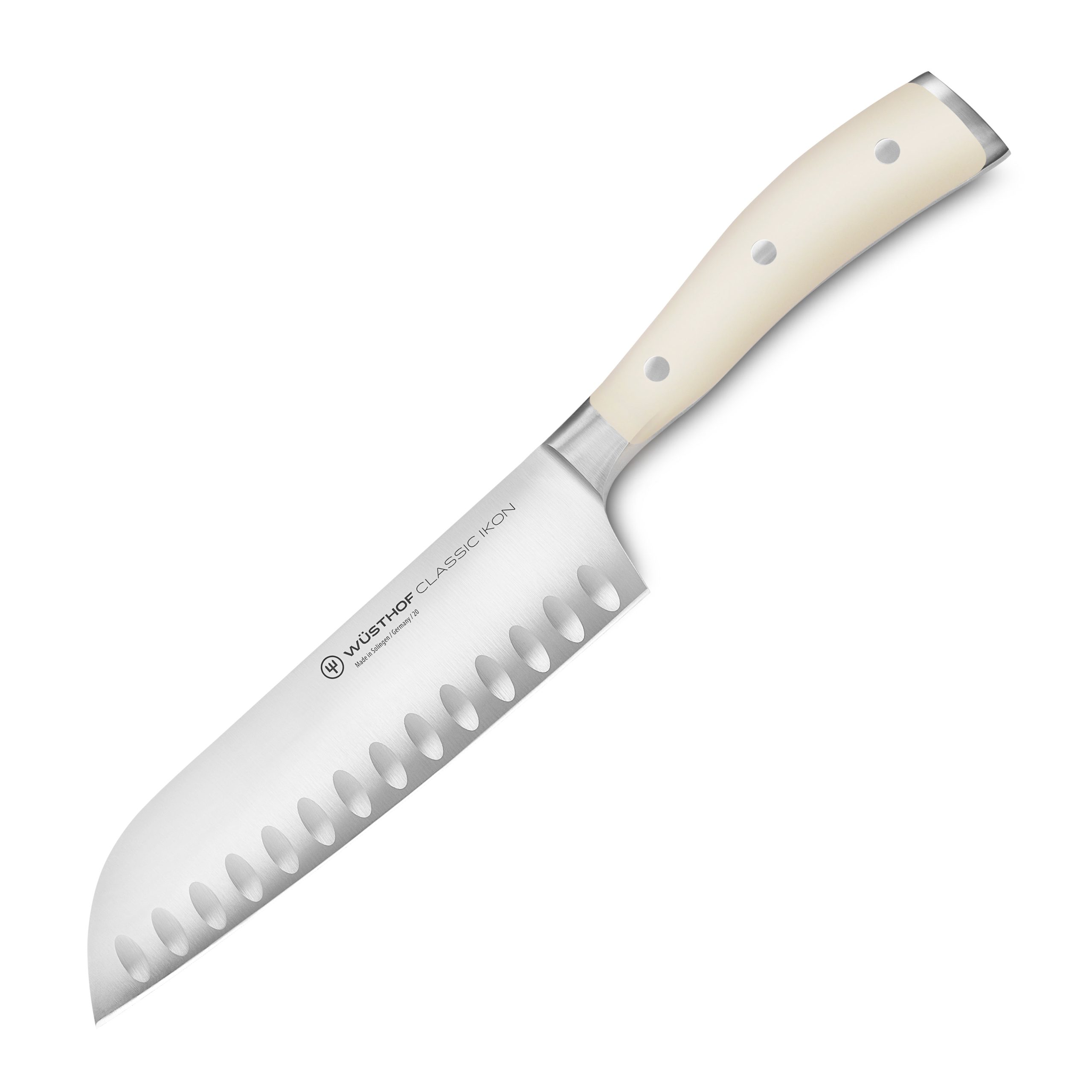 Wusthof Classic Ikon Creme 7″ Hollow Edge Santoku Knife