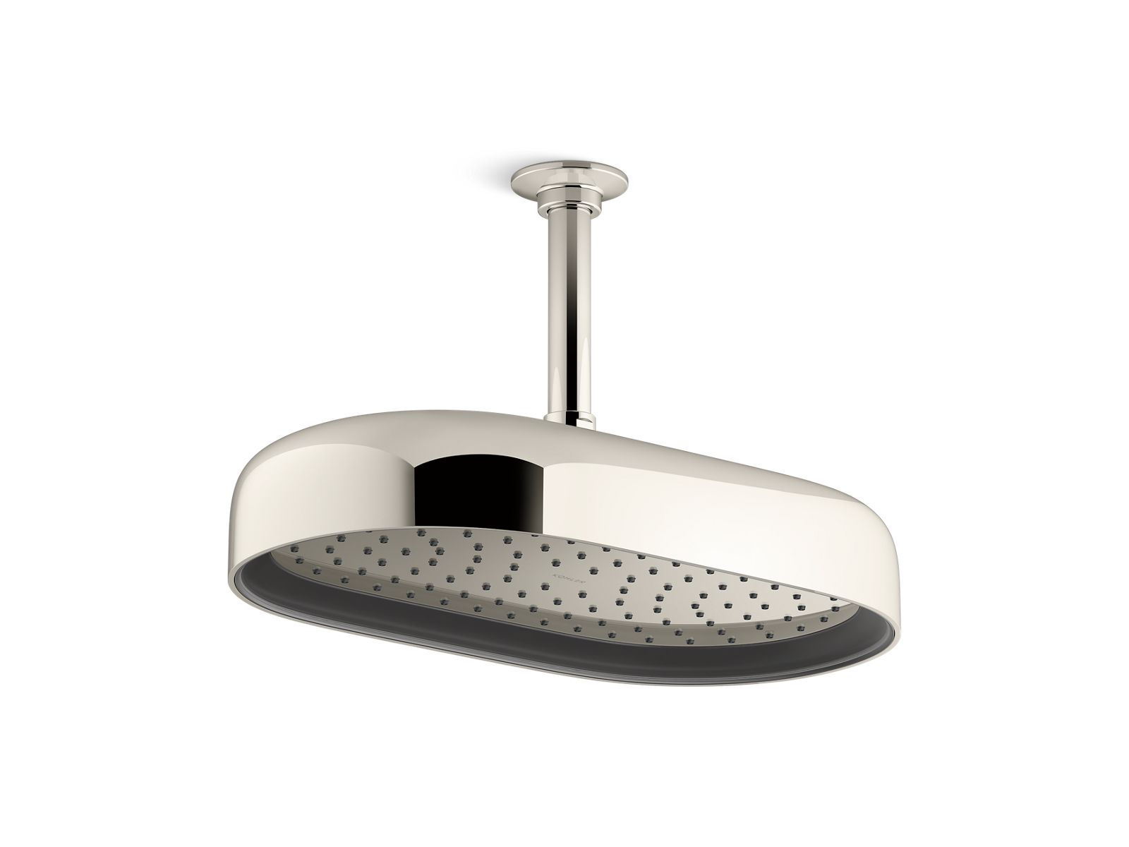 KOHLER K-26294-SN Statement Oblong 14″ Single-Function Rainhead, 2.5 Gpm In Vibrant Polished Nickel