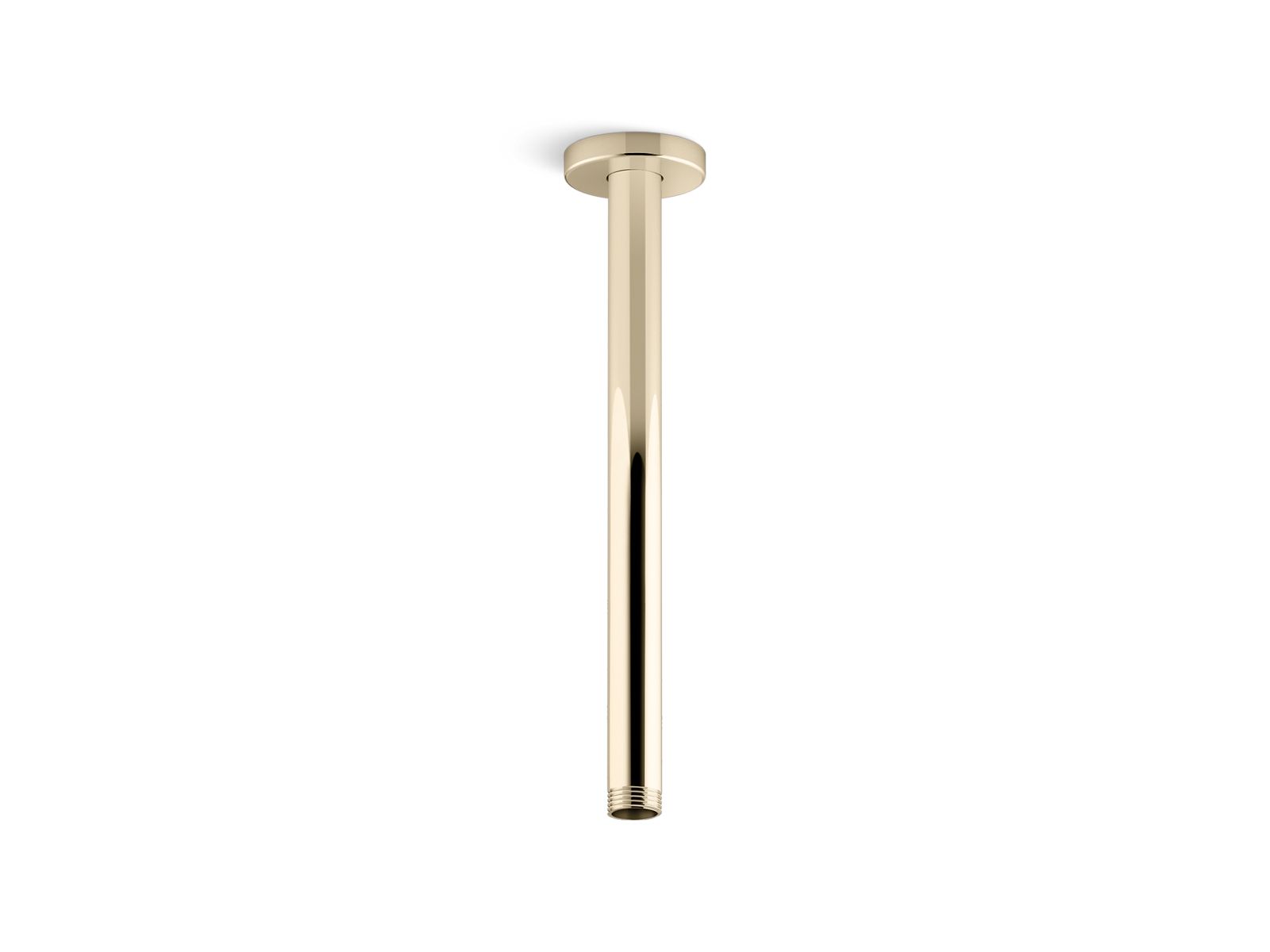 KOHLER K-26321-AF Statement 12″ Ceiling-Mount Single-Function Rainhead Arm And Flange In Vibrant French Gold