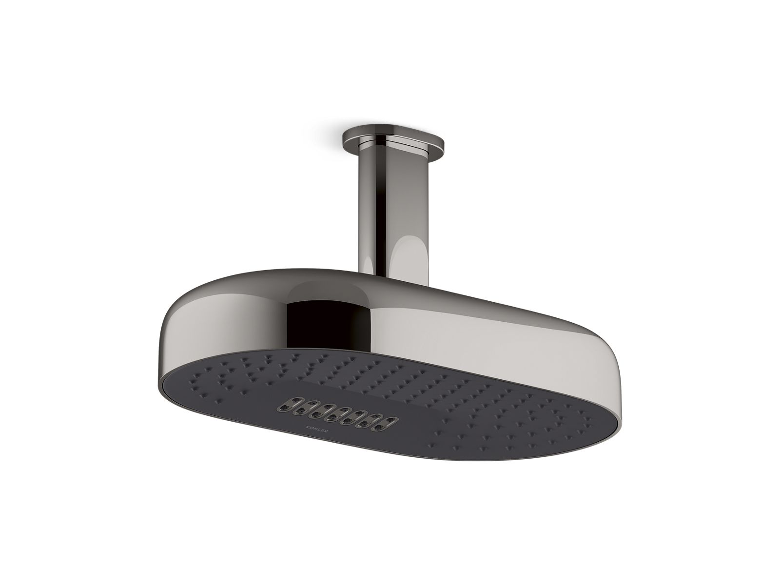 KOHLER K-26295-G-TT Statement Oblong 14″ Two-Function Rainhead, 1.75 Gpm In Vibrant Titanium