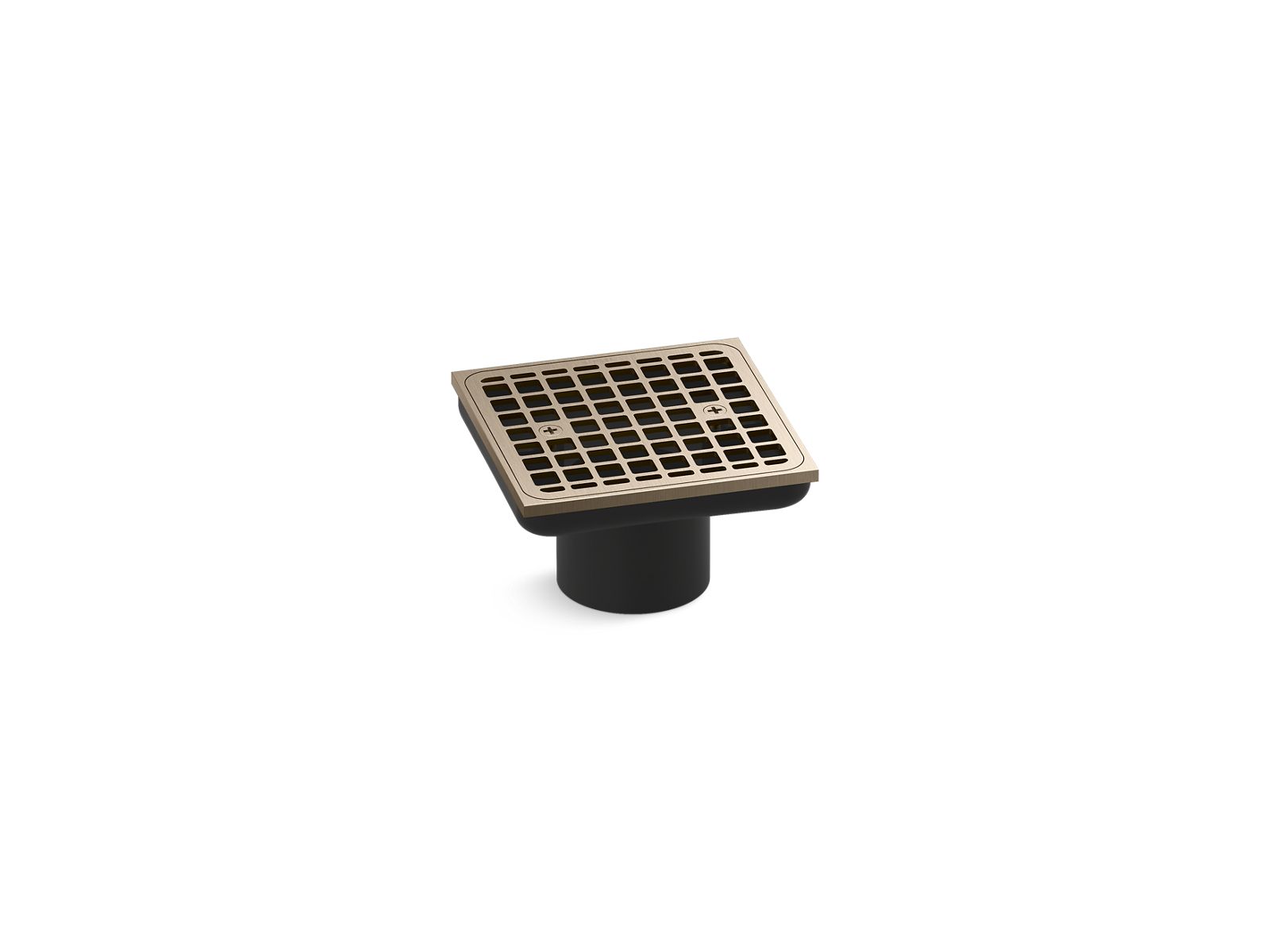 KOHLER K-22665-BV Clearflo Square Brass Tile-In Shower Drain (Drain Body Not Included) In Vibrant Brushed Bronze