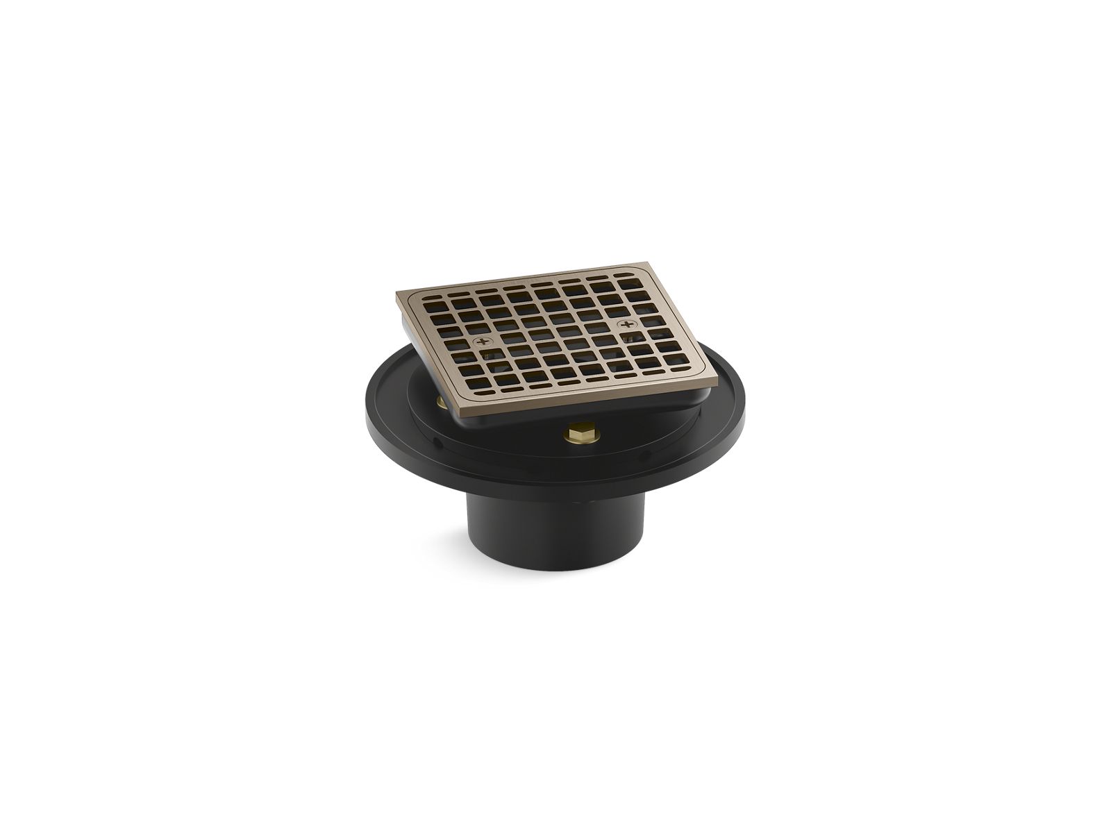 KOHLER K-22673-BV Clearflo Square Brass Tile-In Shower Drain In Vibrant Brushed Bronze