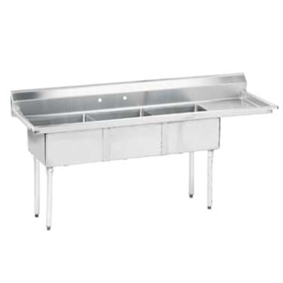 Advance Tabco FE-3-1620-18R-X – Fabricated NSF Sink, 3-compartment,