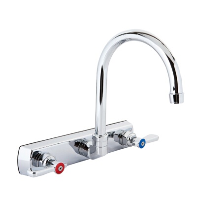 BK Resources BKF-8SM-8G-G – Faucet, splash-mounted, 8″ OC, 8″ gooseneck spout