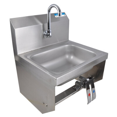 BK Resources BKHS-W-1410-1-BKK-P-G – Hand Sink, wall mount, 14 x 10″D x 5″D bowl size