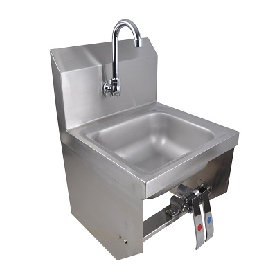 BK Resources BKHS-W-SS-1-BKK-PG – Hand Sink, wall mount, 3-1/2″ goosneck faucet