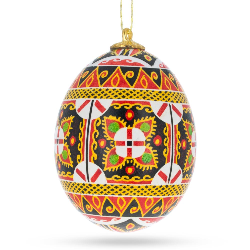 Authentic Blown Real Eggshell Ukrainian Easter Egg Pysanka Ornament