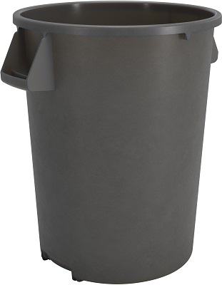 Carlisle 84103223 – Bronco Waste Bin, 32 gallon, 28″H x 21-2/5″ dia., round, gray