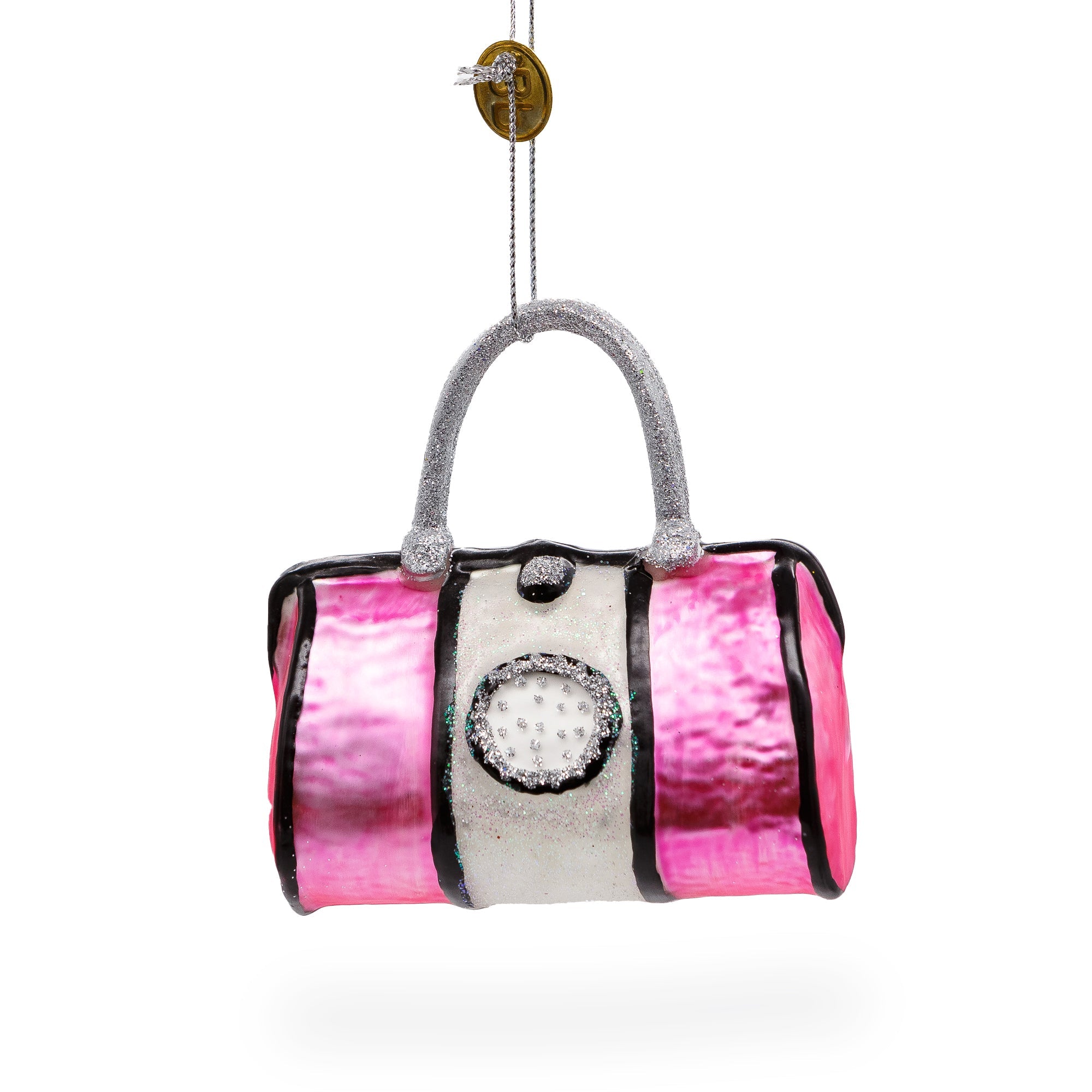 Stylish Pink Handbag – Blown Glass Christmas Ornament