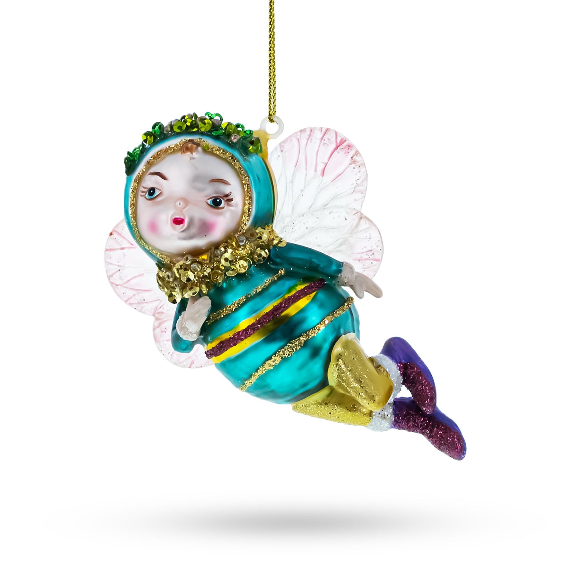 Enchanting Fairy Baby – Blown Glass Christmas Ornament