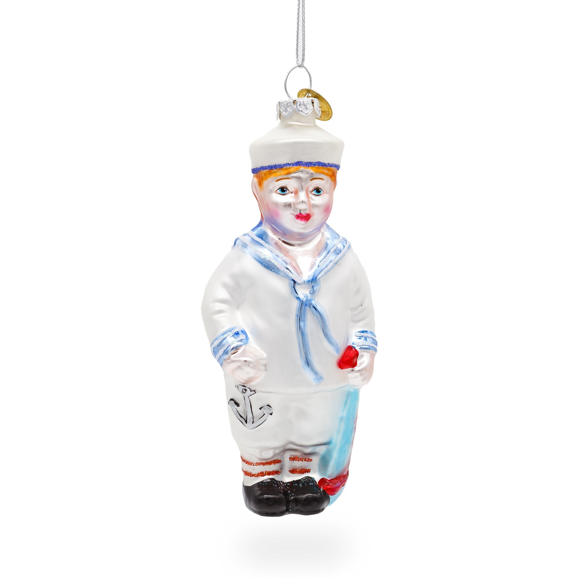 Nautical Sailor – Blown Glass Christmas Ornament