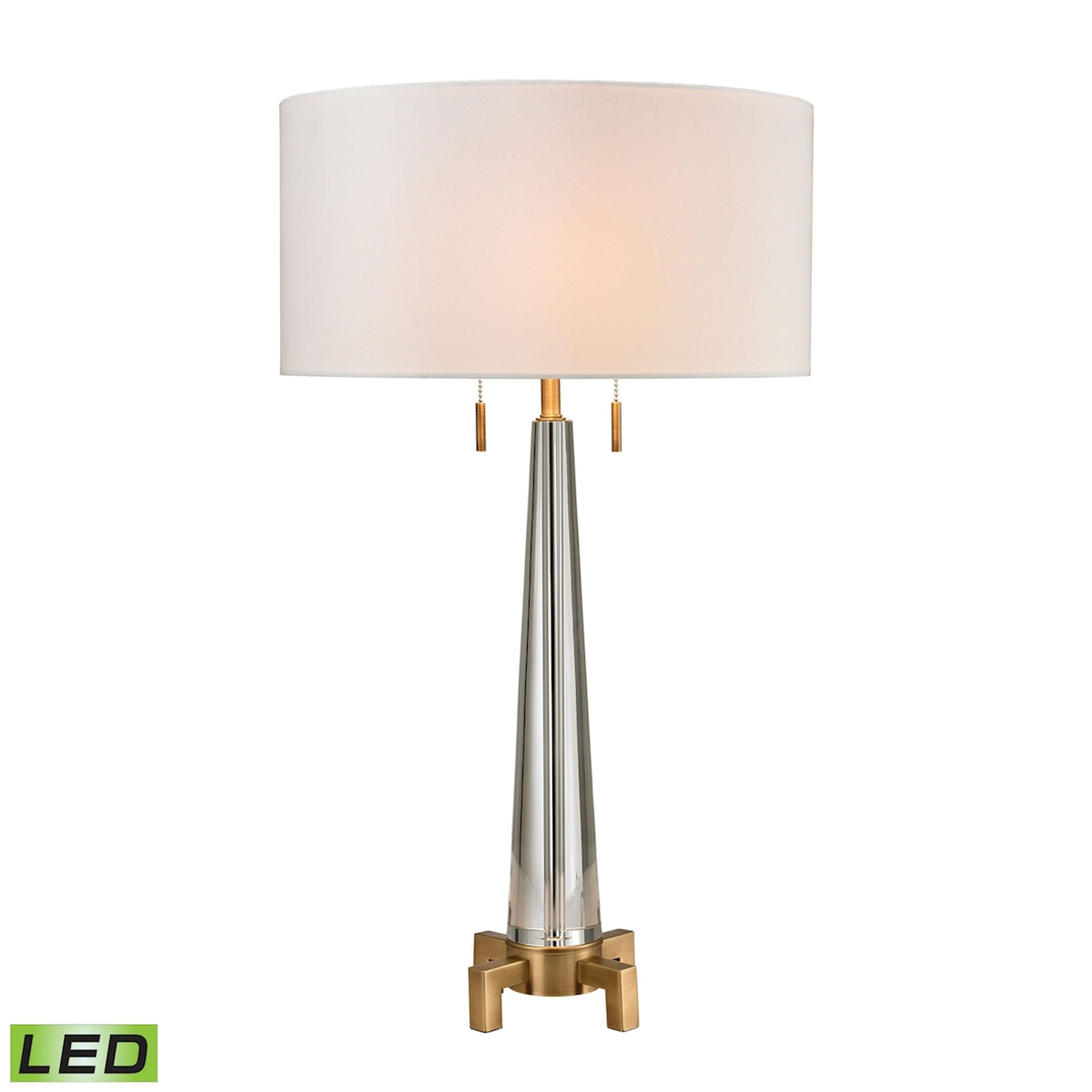 ELK SIGNATURE D2682-LED Bedford 30” High 2-Light Table Lamp – Aged Brass