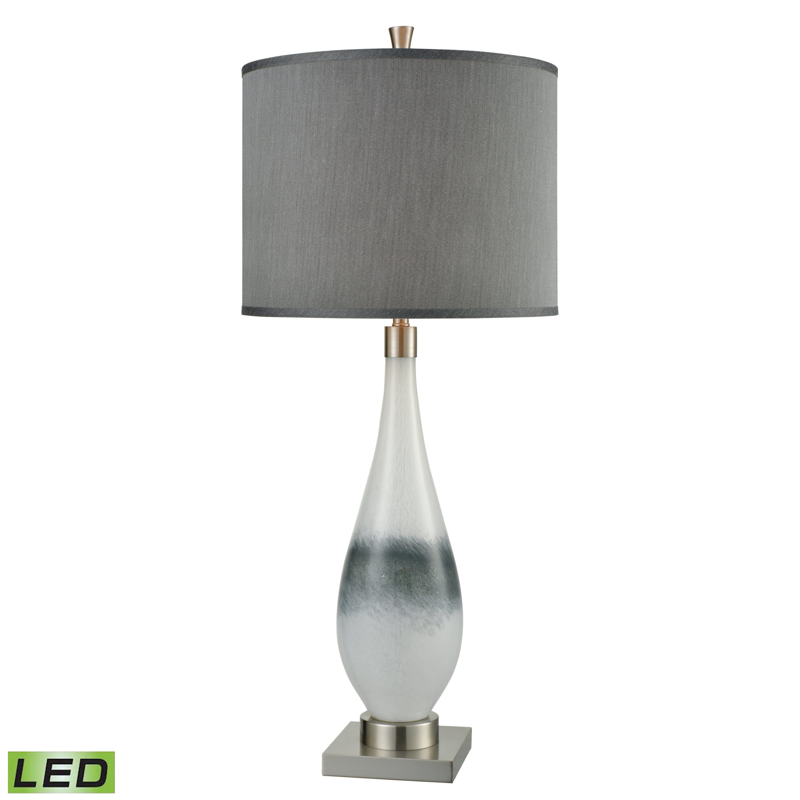 ELK SIGNATURE D3516-LED Vapor 38” High 1-Light Table Lamp – Brushed Nickel – Includes LED Bulb