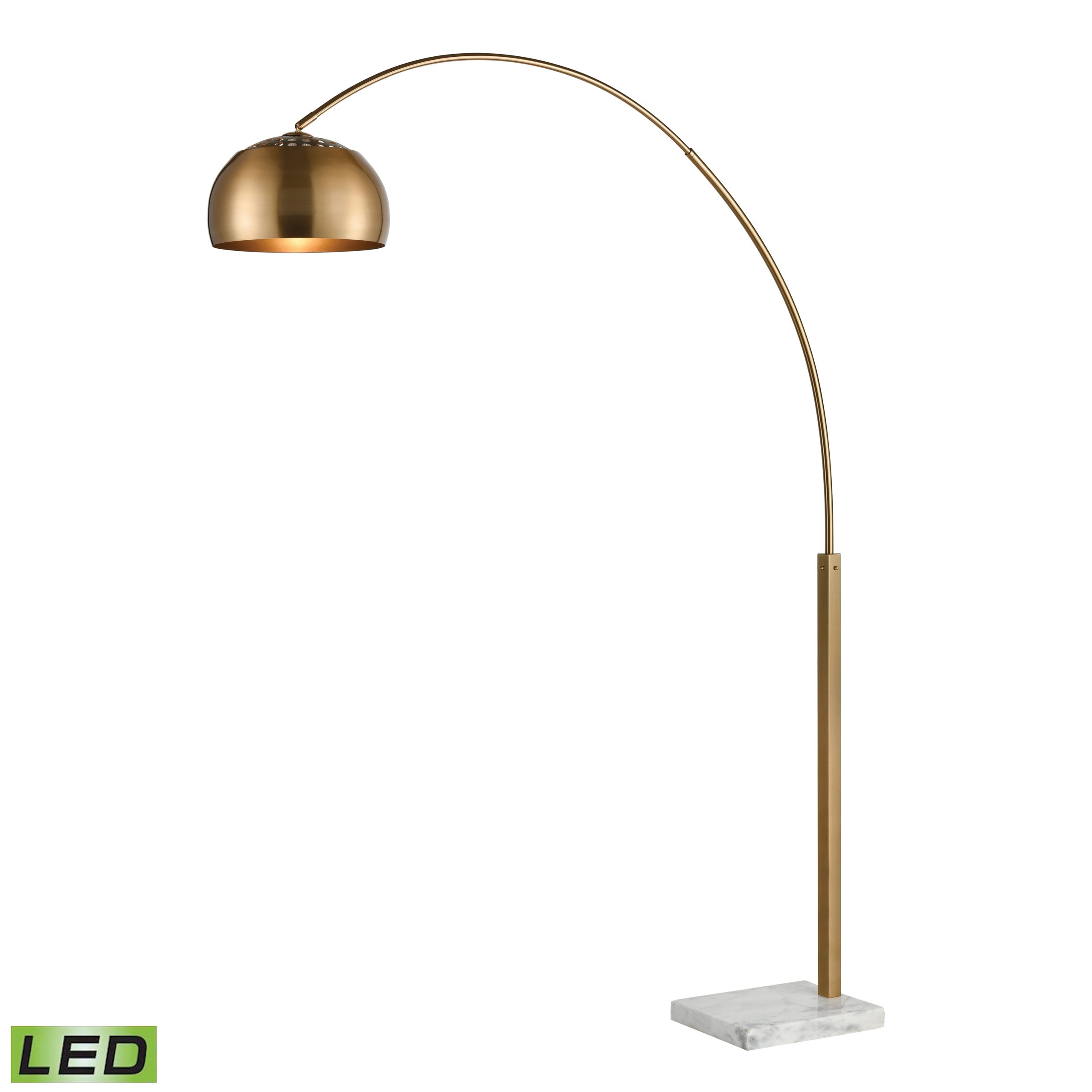 ELK SIGNATURE D3591-LED Solar Flair 77” High 1-Light Floor Lamp – Aged Brass – Includes LED Bulb