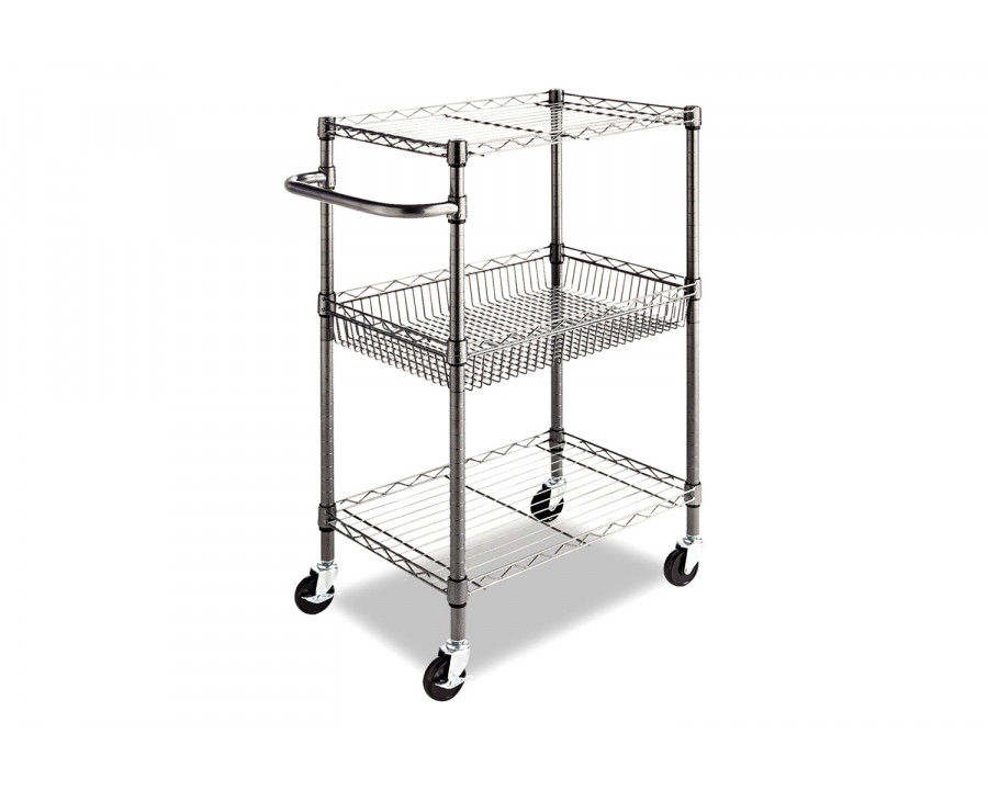 FaFurn – 3-Tier Metal Kitchen Cart with Adjustable Shelves and Casters