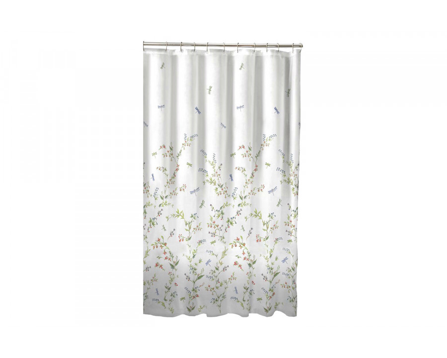 FaFurn – Floral Dragonfly Polyester Machine Washable Shower Curtain