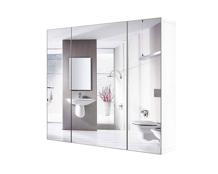 FaFurn – Modern 3-Door Wall Mounted Medicine Cabinet Bathroom Mirror Cupboard