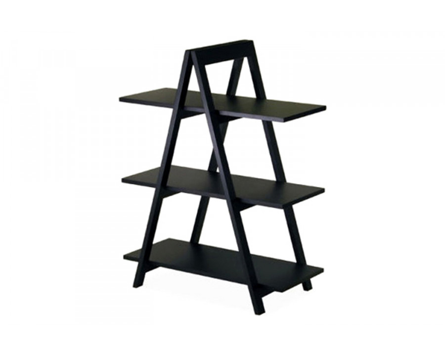 FaFurn – Modern 3-Tier A-Frame Display Shelf Bookcase in Black