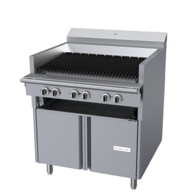 Garland C36-NRS – Heavy Duty Range, gas, 36″, charbroiler, cast iron radiants, fixed grid, open cabinet base