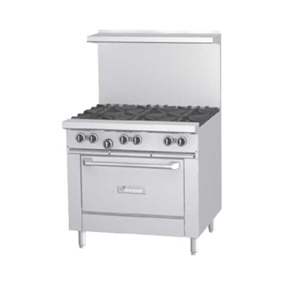 Garland G36-2G24S – Restaurant Range, gas, 36″W, (2) burners, (1) 24″ griddle, storage base