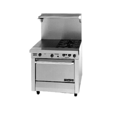 Garland M42-6R – Heavy Duty Range, gas, 34″ , (2) 35,000 BTU open burners, (1)