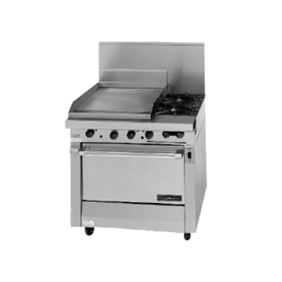 Garland M47-23R – Heavy Duty Range, gas, 34″ , (2) 24,000 BTU open burners, (1)