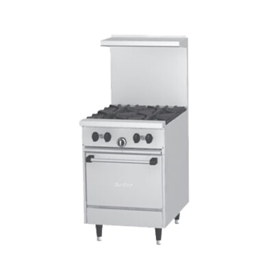 Garland X24-4L – Restaurant Range, gas, 24″ , (4) 30,000 BTU open burners, cast iron