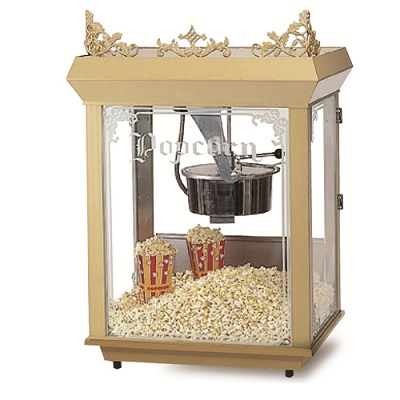 Gold Medal 2014 – Popcorn Machine, 12/14 oz. kettle, aluminum frame, antique gold finishes