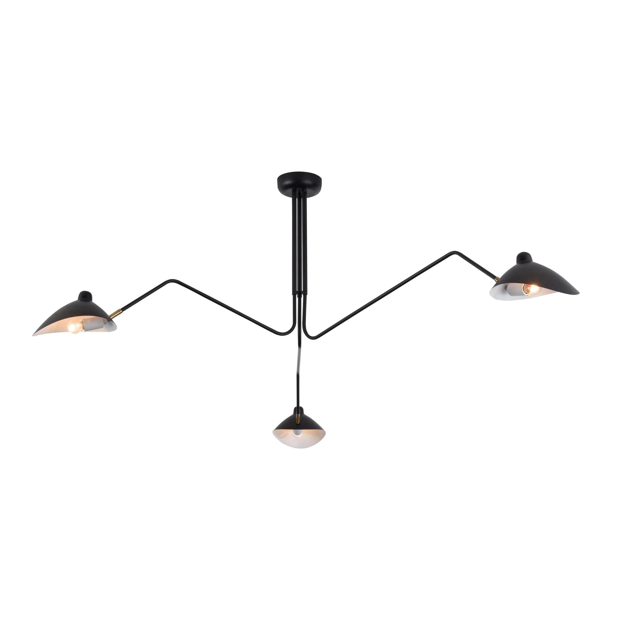 ELK SIGNATURE H0018-11126 Risley 22” High 3-Light Semi Flush – Matte Black