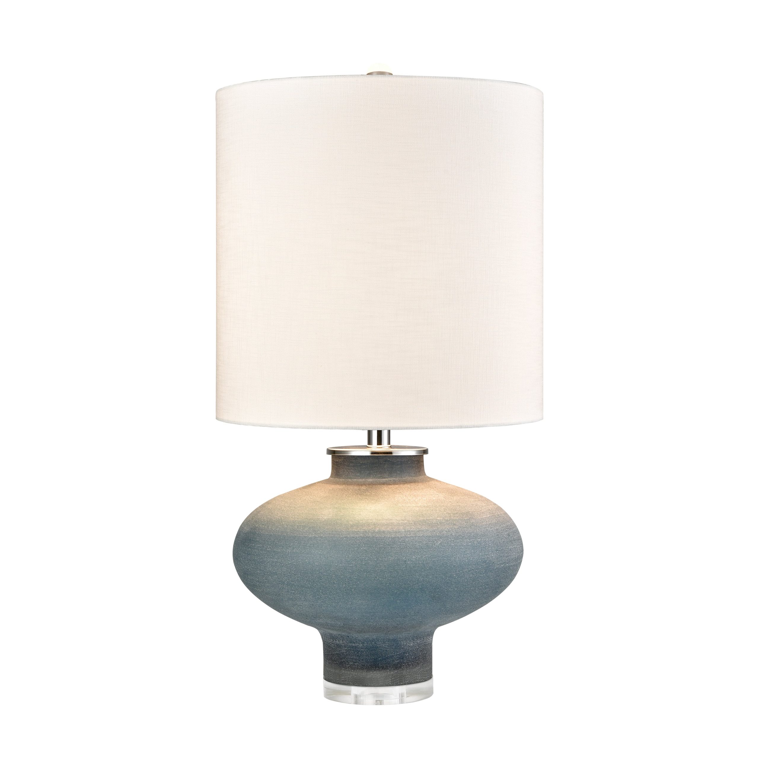 ELK SIGNATURE H0019-11080-LED Skye 28” High 1-Light Table Lamp – Frosted Blue – Includes LED Bulb