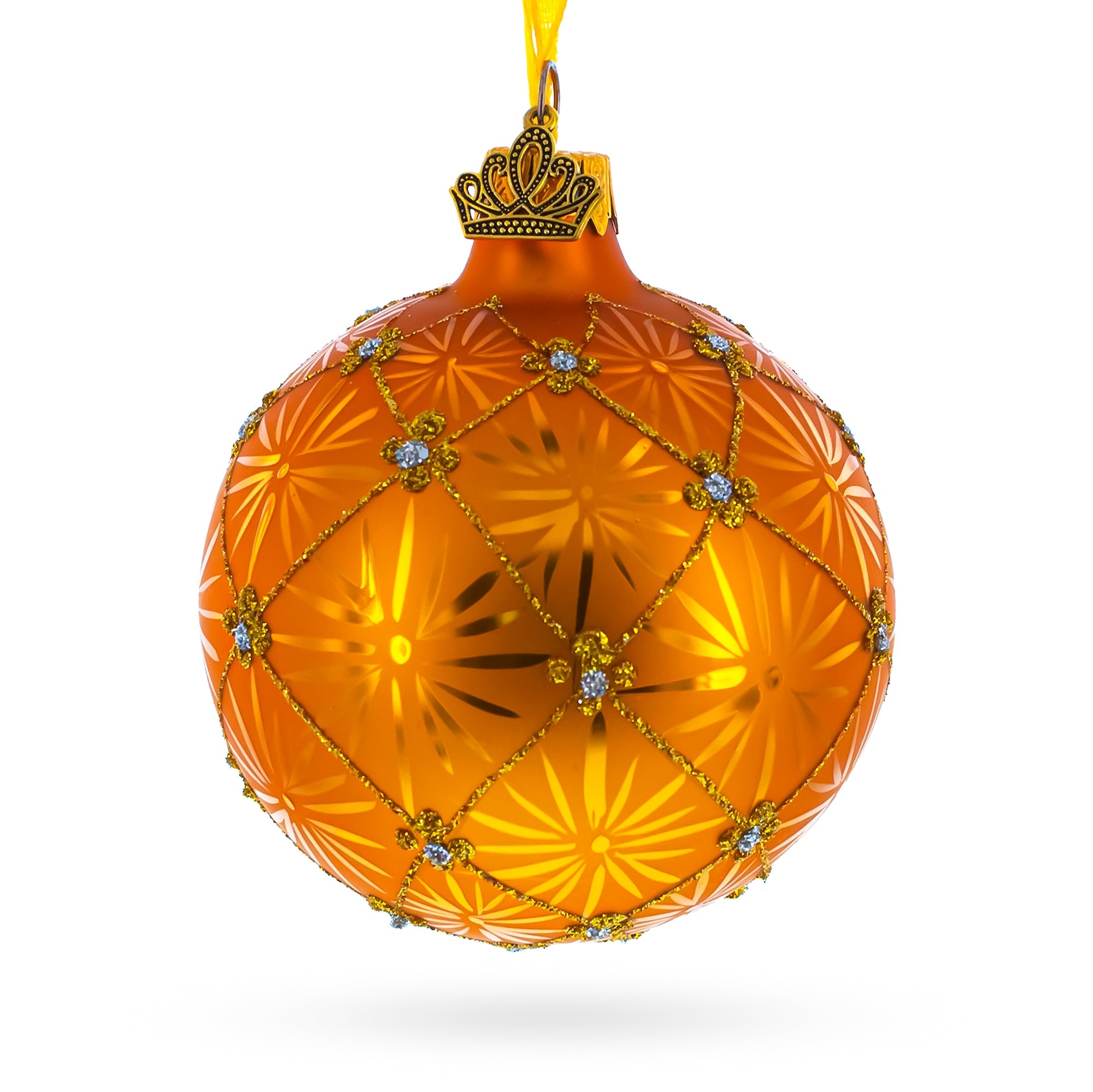 Regal 1897 Coronation Royal Egg Gold – Blown Glass Christmas Ornament 3.25 Inches