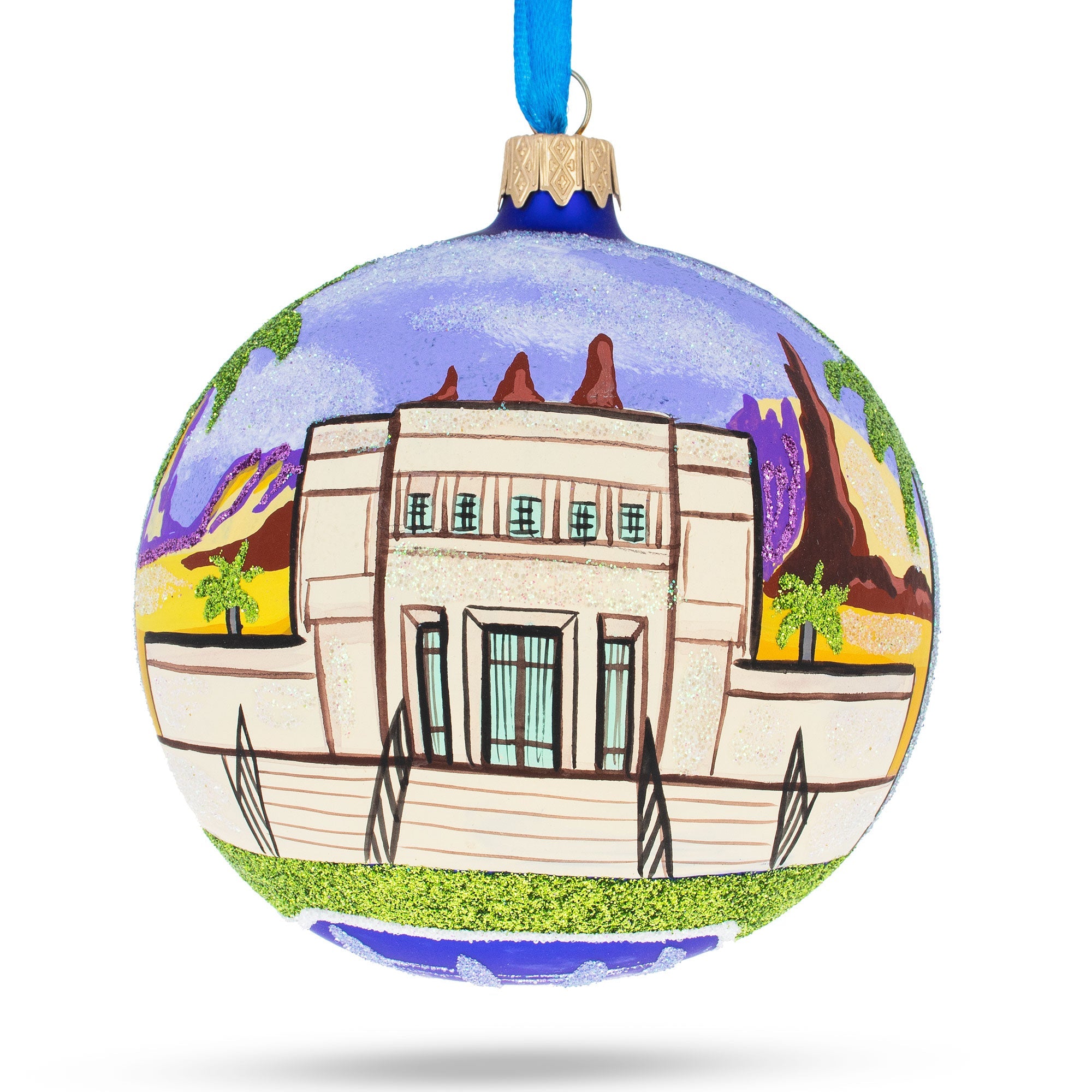 Mesa, Arizona, Usa Glass Ball Christmas Ornament 4 Inches