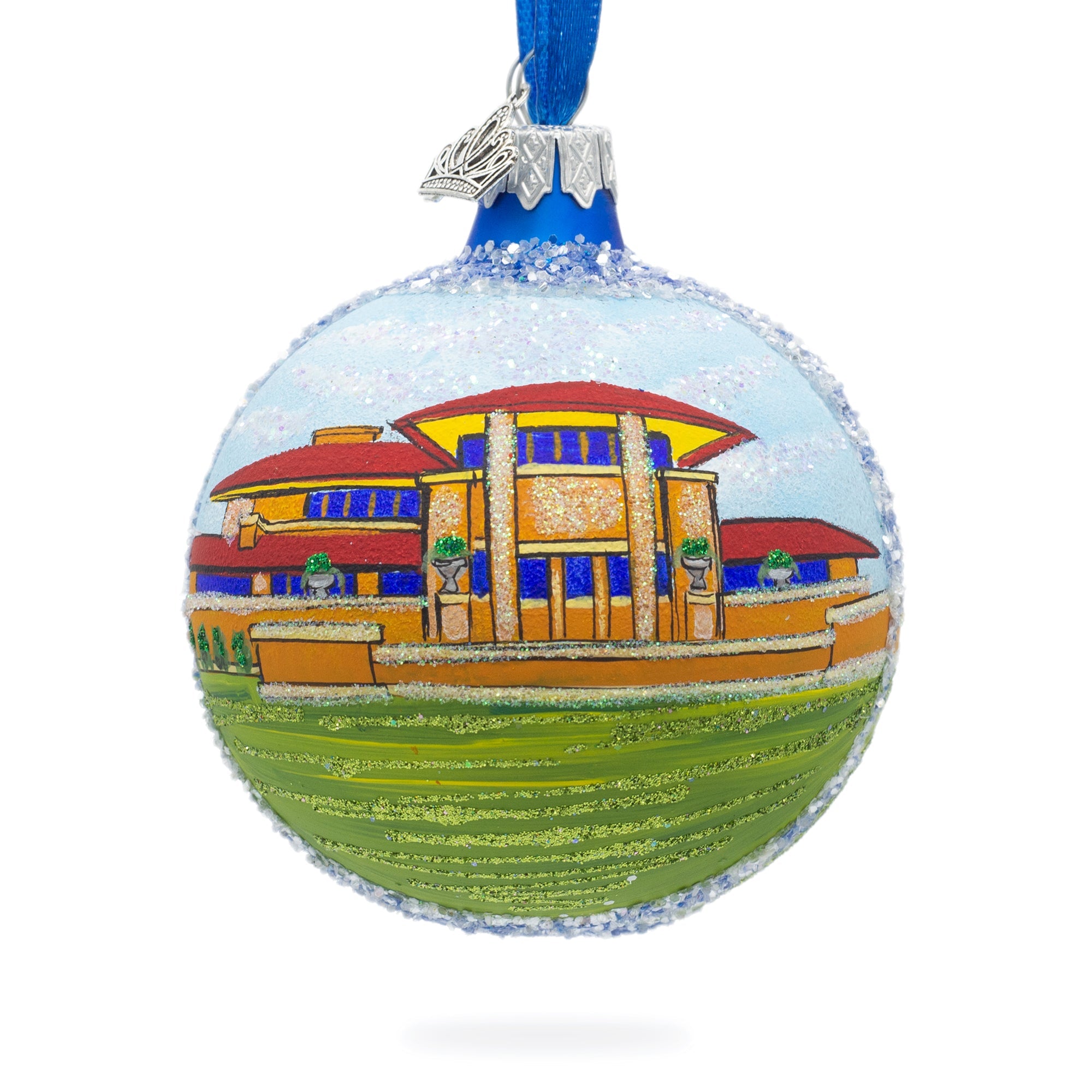 Frank Lloyd Wright’s Martin House, Buffalo, New York, Usa Glass Ball Christmas Ornament 3.25 Inches