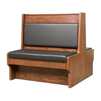 Oak Street SHEP-7242-DBL-VSWB – Shepard Booth, 72″L x 42″H, double, wood back, upholstered seat