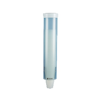 San Jamar C3165FBL – Water Cup Dispenser, medium, wall mount, 16″L tube, frosted blue, (Case of 24)