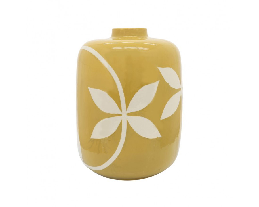 Sagebrook – 13″ Ceramic Leaf Vase