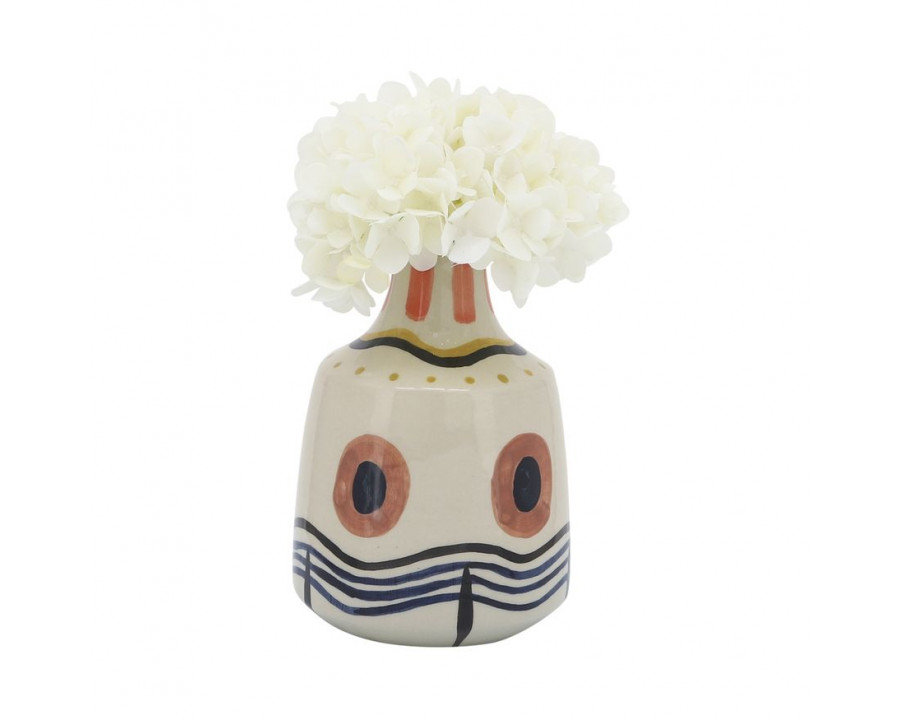 Sagebrook – 8″ Ceramic Tribal Vase