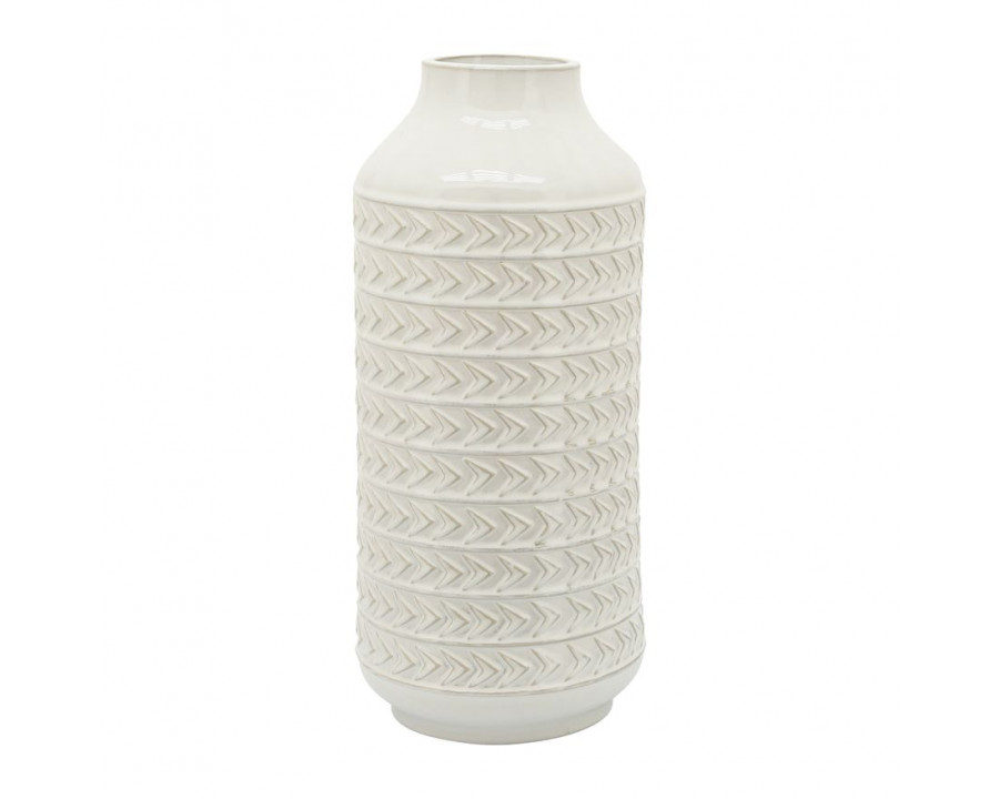 Sagebrook – 18728 24″ Ceramic Ribbed Temple Jar