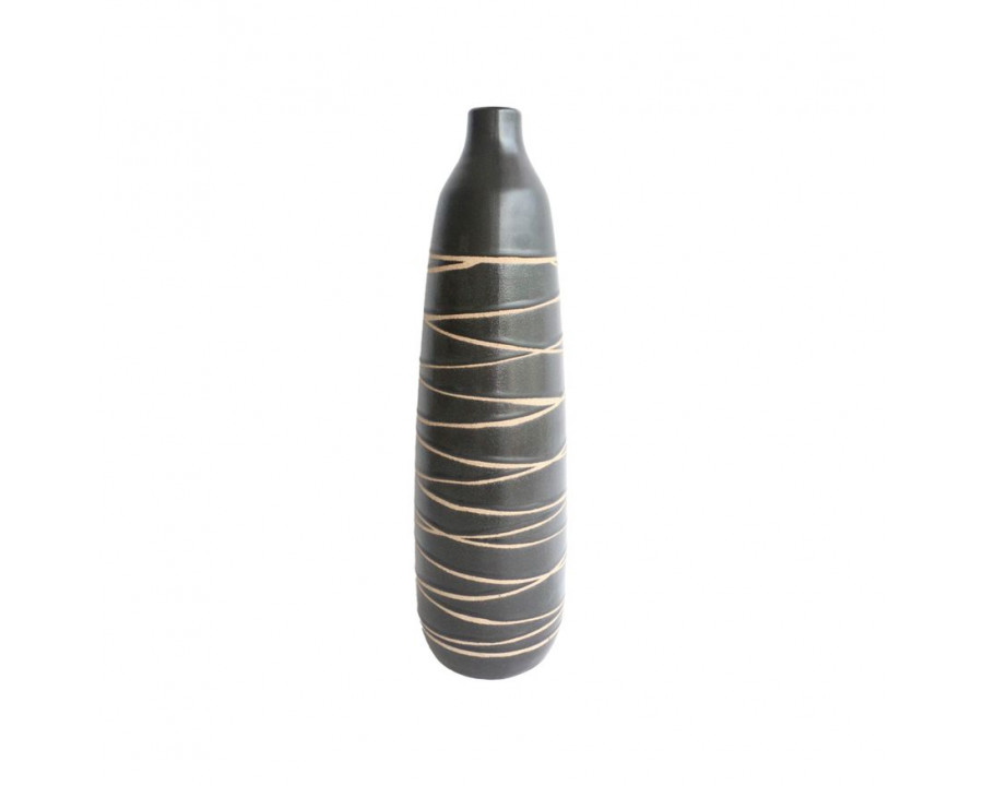 Sagebrook – 18″ Ceramic Tribal Vase