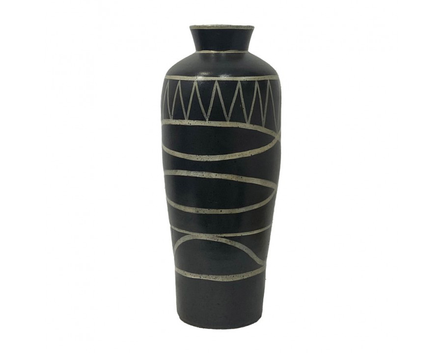 Sagebrook – 14″ Terracotta Modern Eared Vase