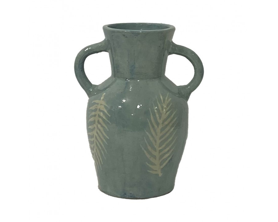 Sagebrook – 23″ Terracotta Leaf Eared Vase