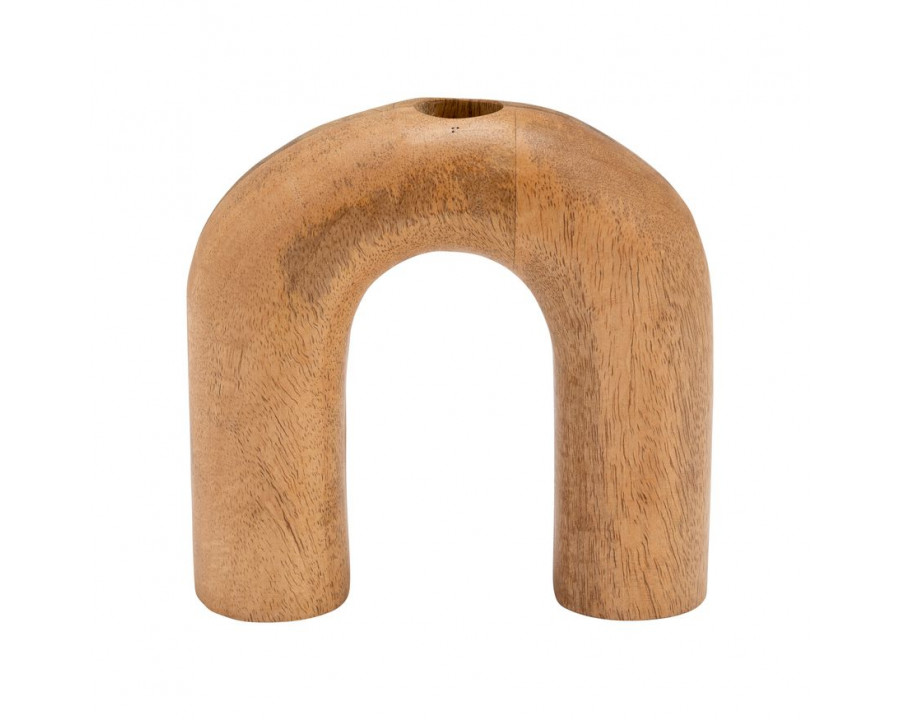 Sagebrook – 6″ Wood Horseshoe Vase