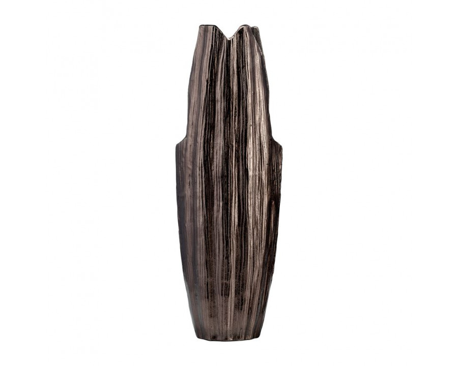 Sagebrook – 24″ Metal Abstract Ridged Vase